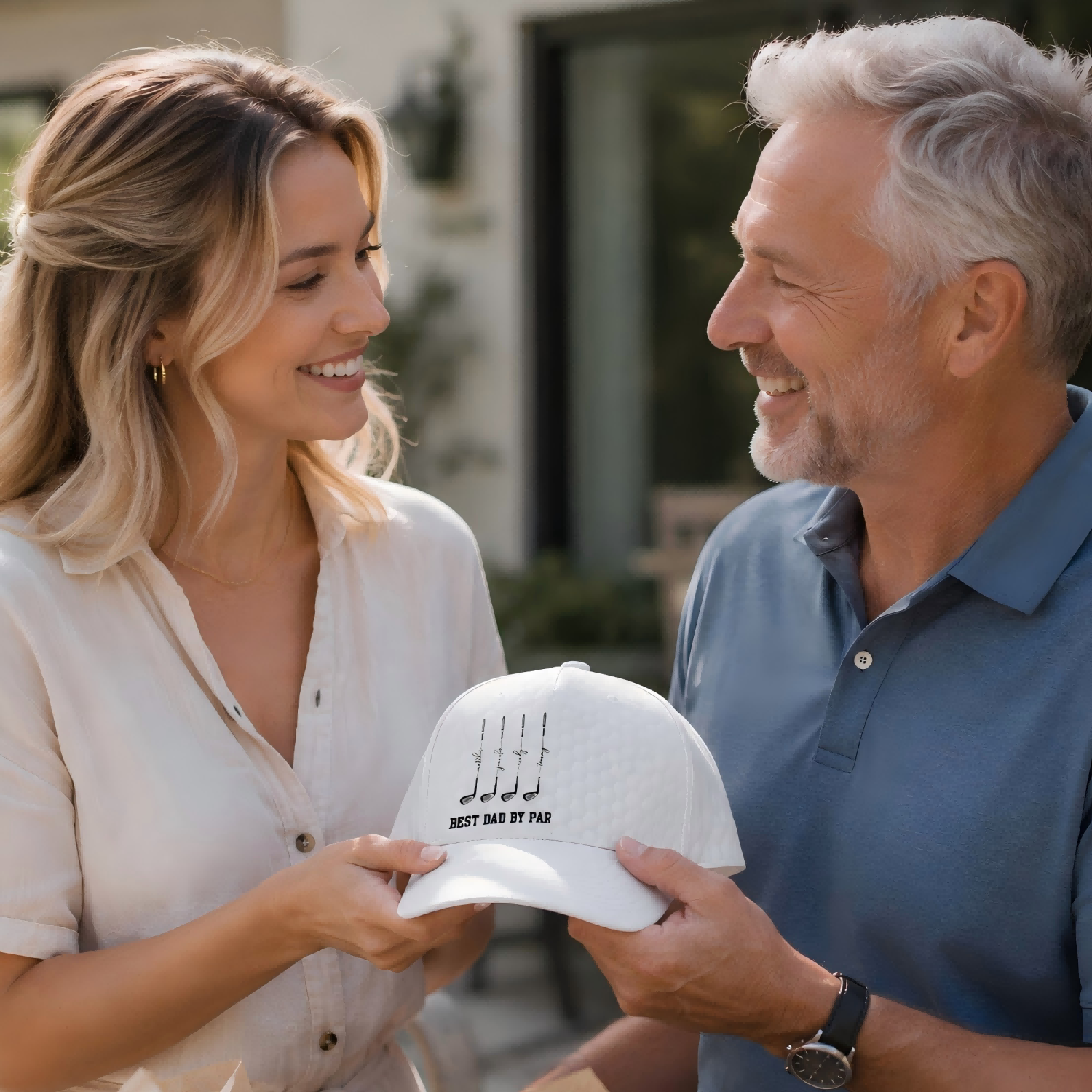 Personalized Name Best Dad By Par Cap Outdoor Hat Father's Day Gift for Dad
