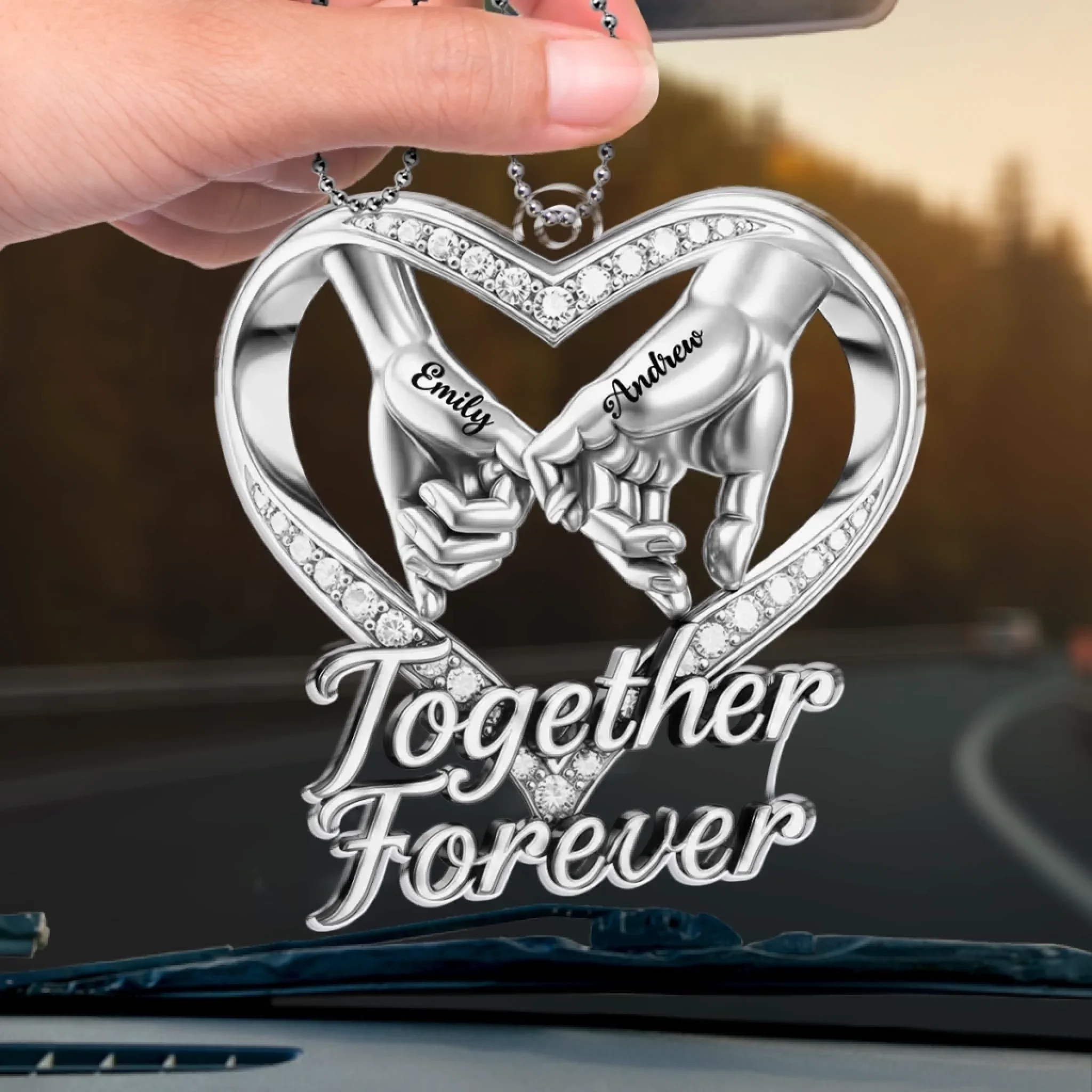 Ornamento Personalizzato In Acrilico Per Auto - Regali Personalizzati Per Anniversario Di Matrimonio Per Marito E Moglie, Lui E Lei - Tu Rendi Il Mio Mondo Più Dolce - GiftlabIT