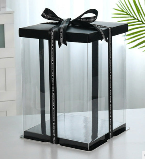Scatola Regalo Trasparente Per Orsacchiotto Rose - GiftlabIT