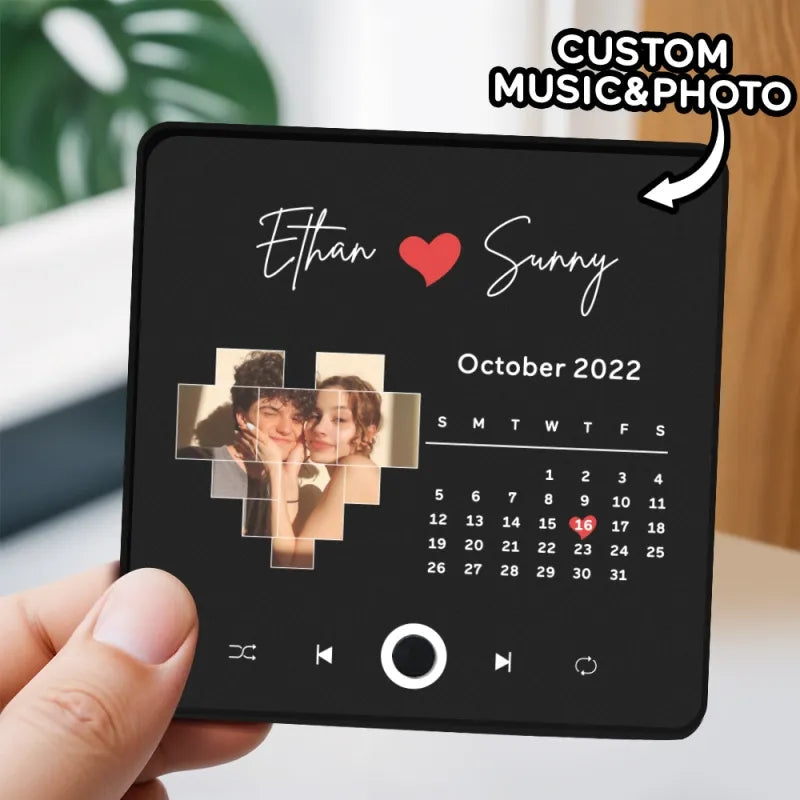 Adesivi Per Frigorifero Musicali Personalizzati Fai Da Te, Calendari Fotografici, Adesivi Fotografici Da Parete Musicali, Movimenti Musicali Che Possono Essere Riprodotti Senza Cellulare - GiftlabIT
