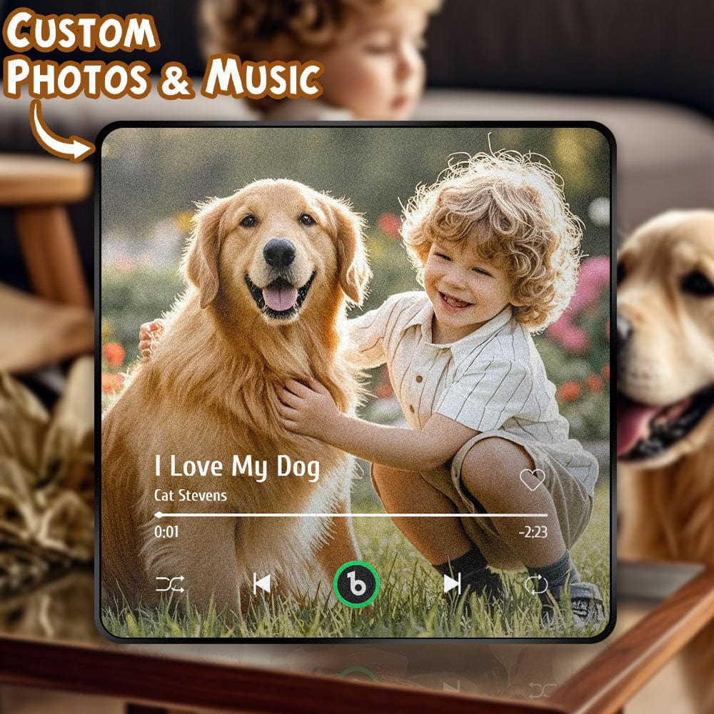 Magnete Da Frigo Musicale Personalizzato, Nuovo Aggiornamento 4.0, Cornice Colorata, Album, Magnete Da Frigo, Adesivo Fotografico Da Parete Musicale, Movimento Musicale Riproducibile, Regalo Per Amanti Degli Animali Domestici - GiftlabIT