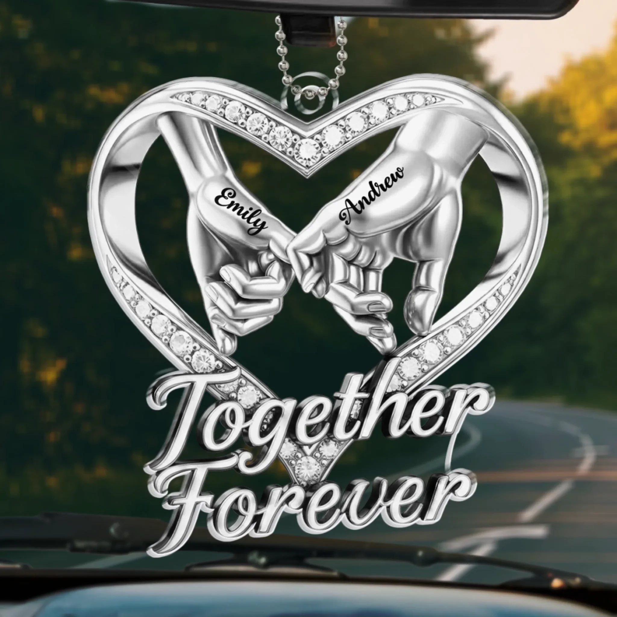 Ornamento Personalizzato In Acrilico Per Auto - Regali Personalizzati Per Anniversario Di Matrimonio Per Marito E Moglie, Lui E Lei - Tu Rendi Il Mio Mondo Più Dolce - GiftlabIT