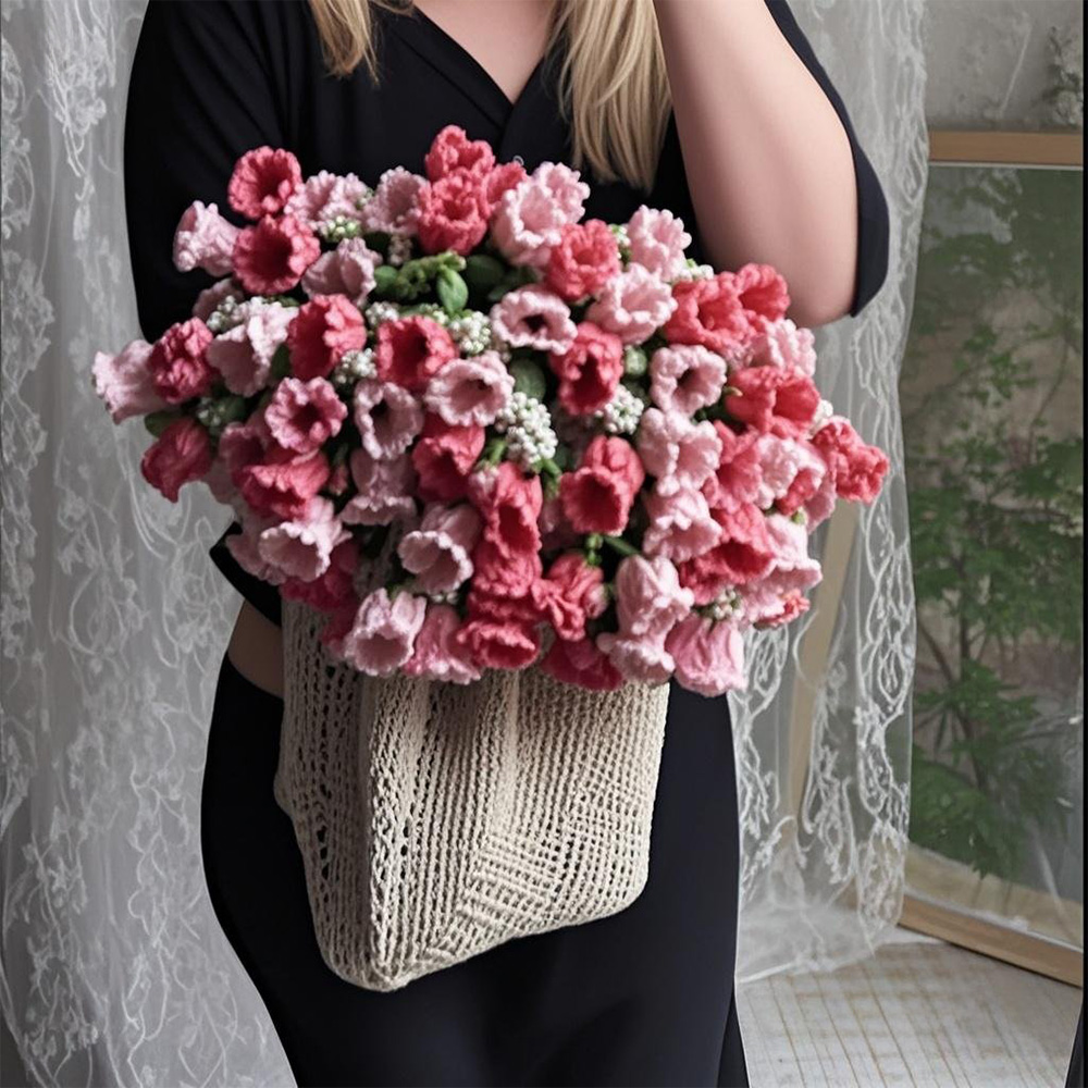 Kit Fai Da Te Per Realizzare Una Coperta A Rose Lavorata A Mano, Un Regalo Perfetto Per La Festa Della Mamma E San Valentino. - GiftlabIT