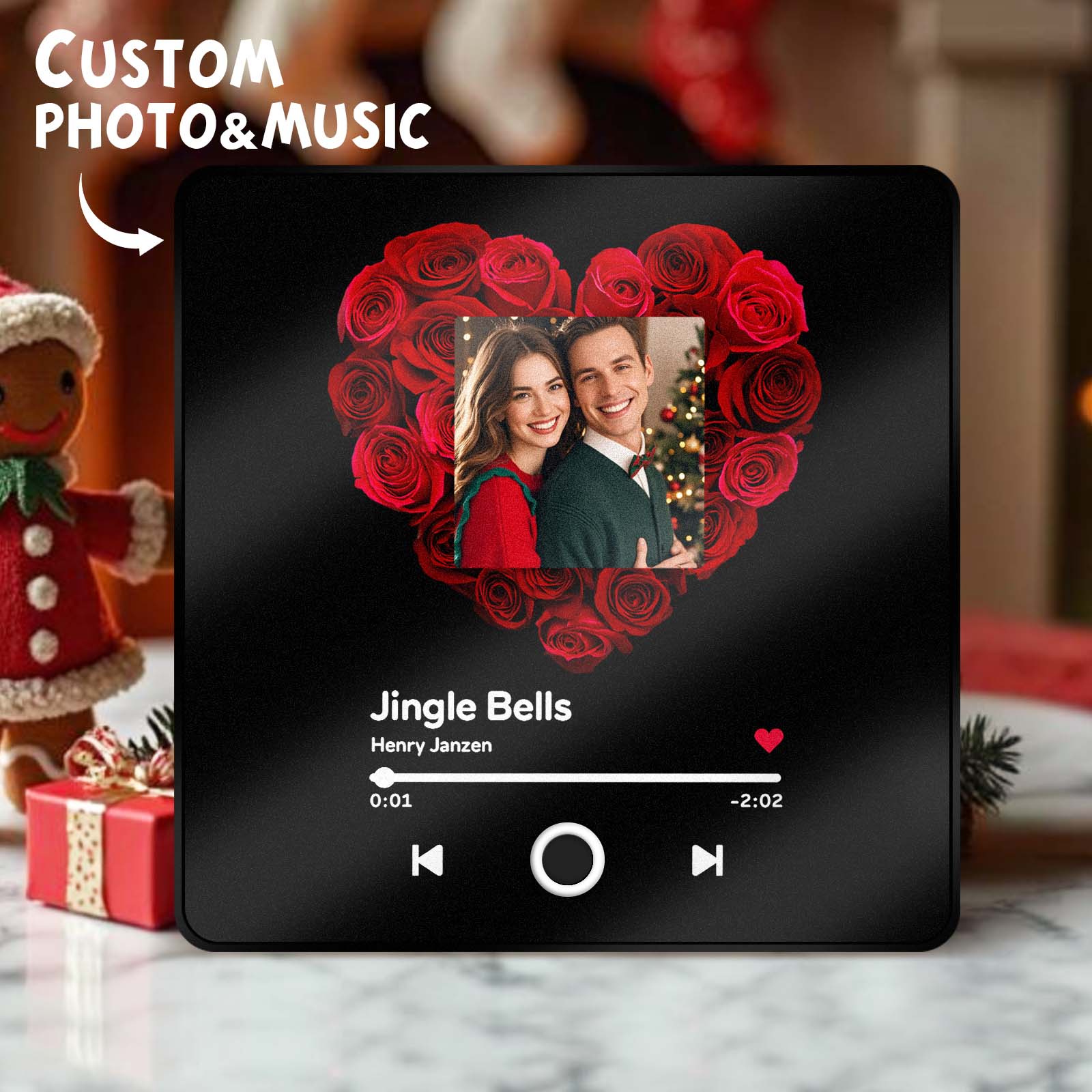 Magnete Da Frigo Personalizzato Con Album Musicale, Riproduce Canzoni, Ideale Come Regalo Di Natale. - GiftlabIT