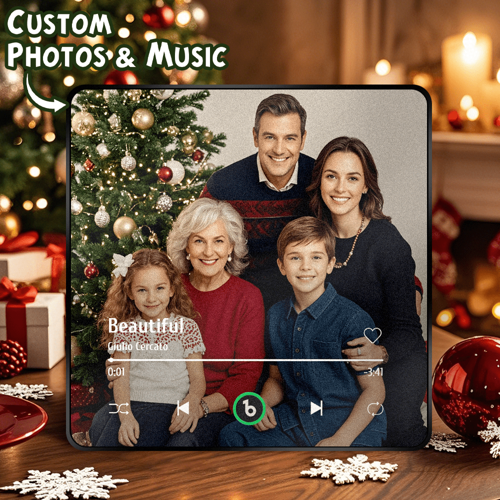 Magnete Da Frigo Musicale Personalizzato, Nuovo Aggiornamento 4.0, Cornice Colorata, Album, Magnete Da Frigo, Adesivo Fotografico Da Parete Musicale, Movimento Musicale Riproducibile, Regalo Di Natale - GiftlabIT