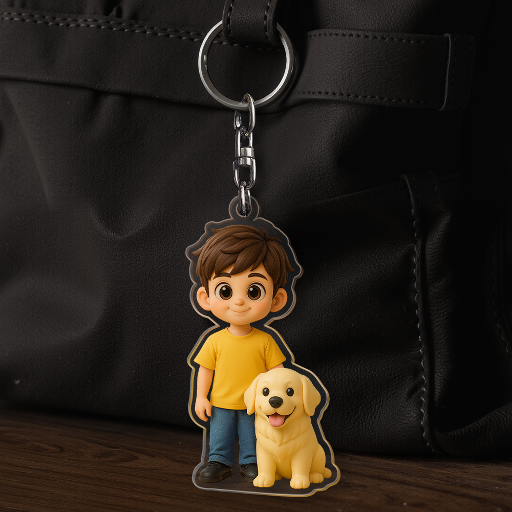 Portachiavi Personalizzato Con Figura Di Animale Domestico, Portachiavi In ​​acrilico Con Cartone Animato, Ciondolo Per Borsa Con Foto, Regalo Ricordo Unico Per Il Proprietario Di Animali Domestici - GiftlabIT
