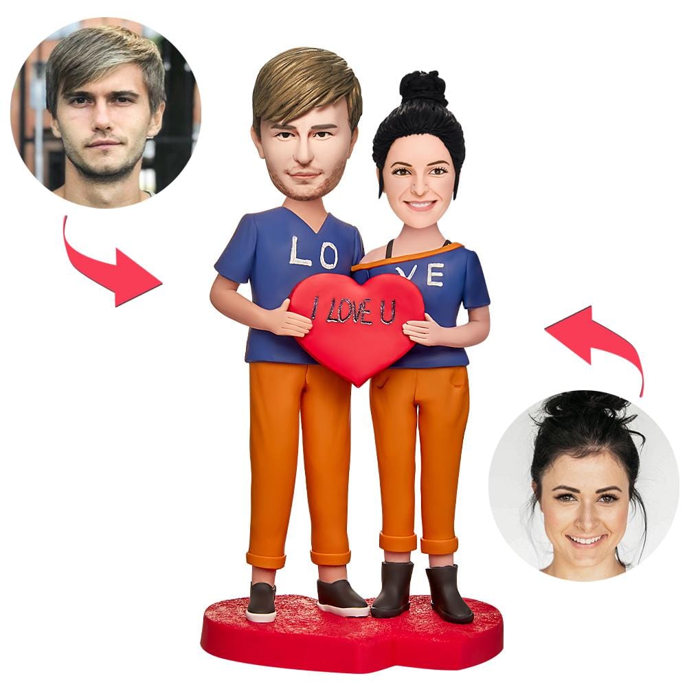 Regali Personalizzati Per L'anniversario Con Statuetta Bobblehead Per Coppie. - GiftlabIT