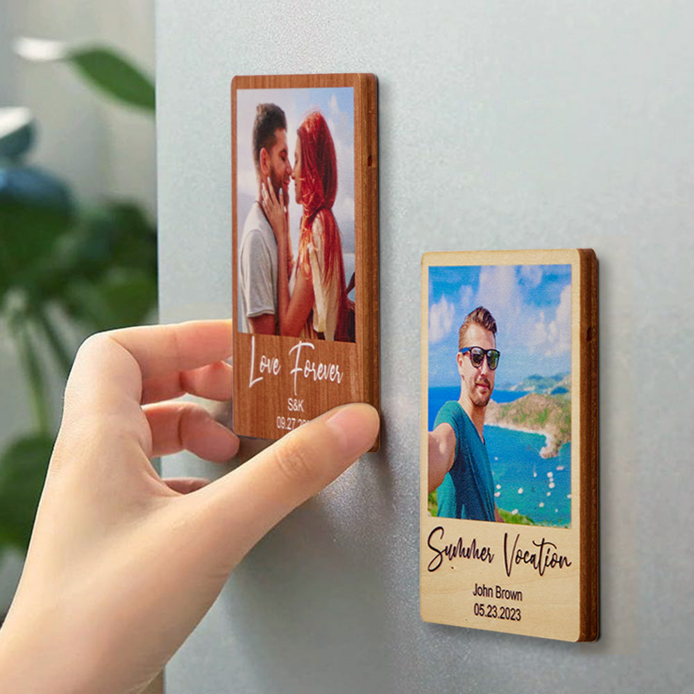 Magnete Da Frigo Personalizzato Con Foto Incisa, Ideale Come Regalo Per La Casa Per Coppie. - GiftlabIT