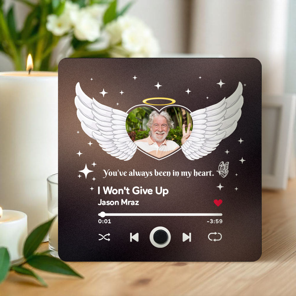 Magnete Da Frigo Personalizzato Con Album E Ali, Magnete Musicale Personalizzato Che Riproduce Canzoni, Regalo Ricordo - GiftlabIT