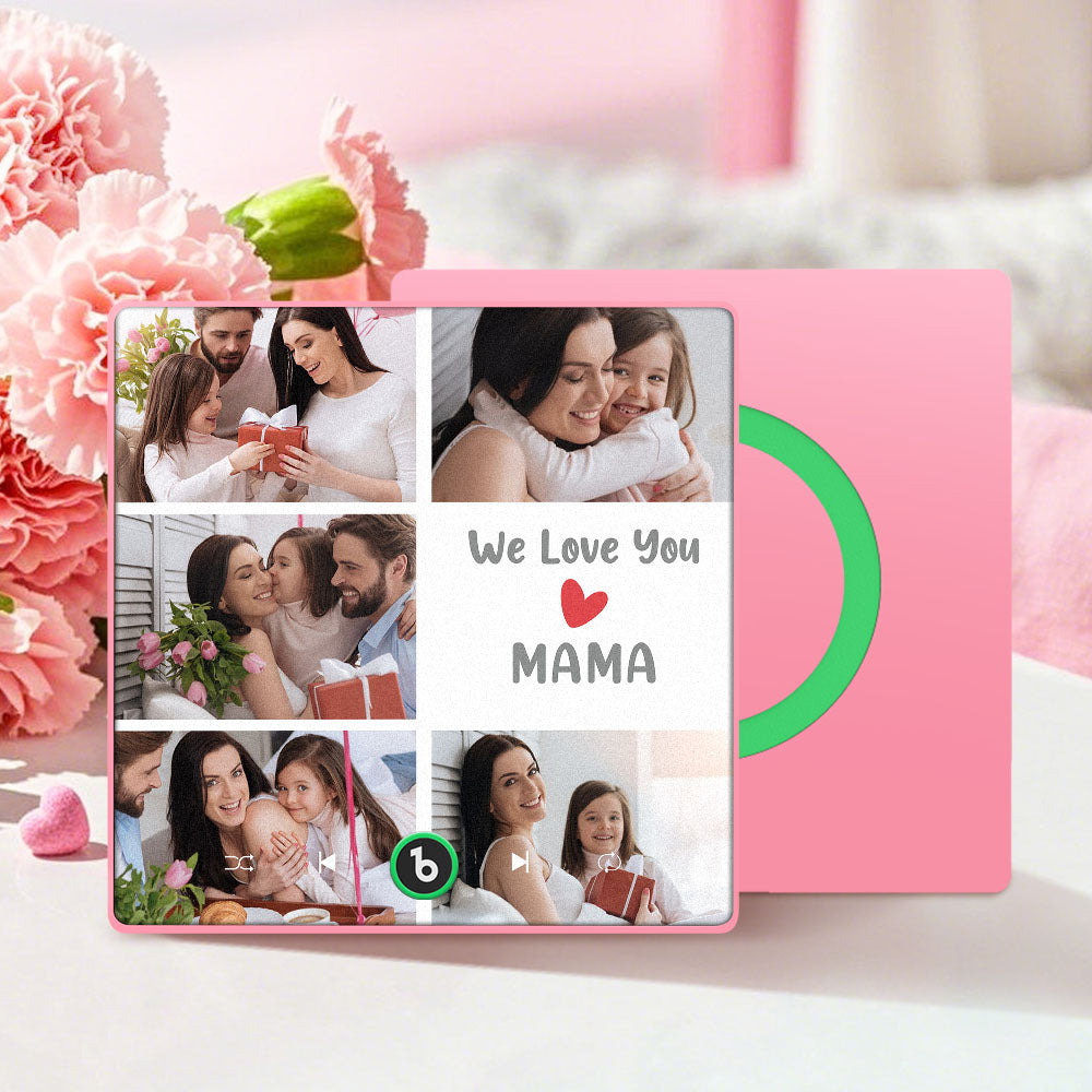 Magneti Da Frigo Musicali Personalizzati Che Riproducono Musica Con 5 Foto. Regalo Per La Festa Della Mamma. Ti Vogliamo Bene, Mamma! - GiftlabIT
