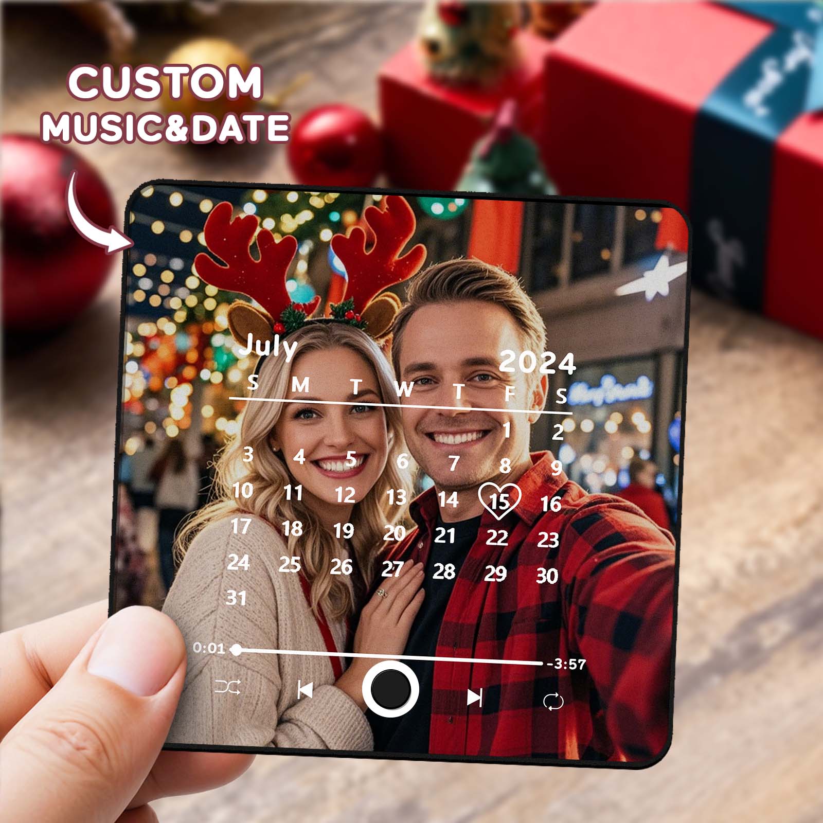 Magnete Da Frigo Personalizzato Con Album Musicale, Riproduce Canzoni. Regalo Di Natale, Regalo Di Anniversario. - GiftlabIT