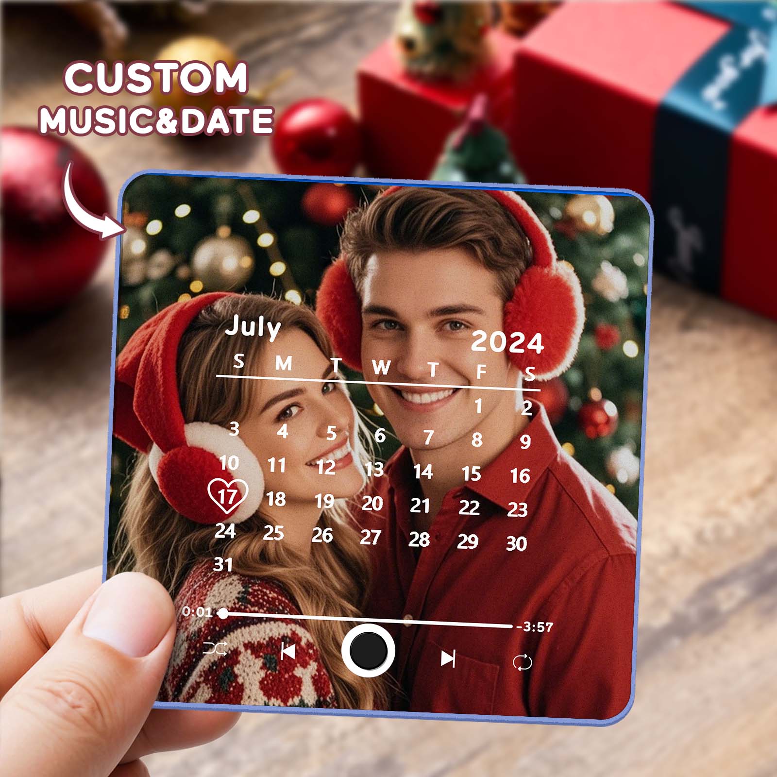 Magnete Da Frigo Personalizzato Con Album Musicale, Riproduce Canzoni. Regalo Di Natale, Regalo Di Anniversario. - GiftlabIT