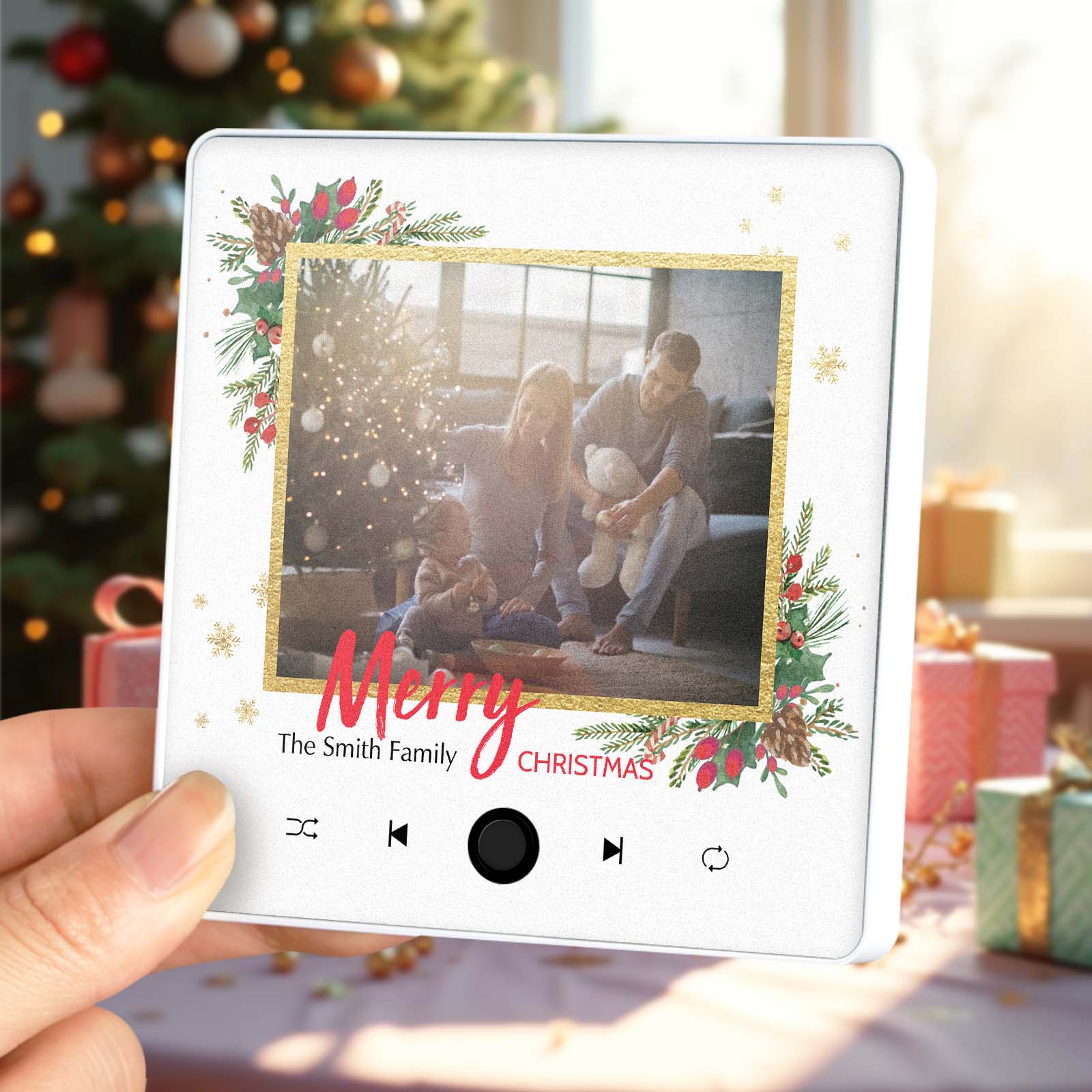 Magnete Musicale Personalizzato Per Frigorifero - Buon Natale - Magneti Musicali Personalizzati Che Possono Riprodurre Canzoni - Regalo Di Natale - Regali Per La Famiglia - GiftlabIT