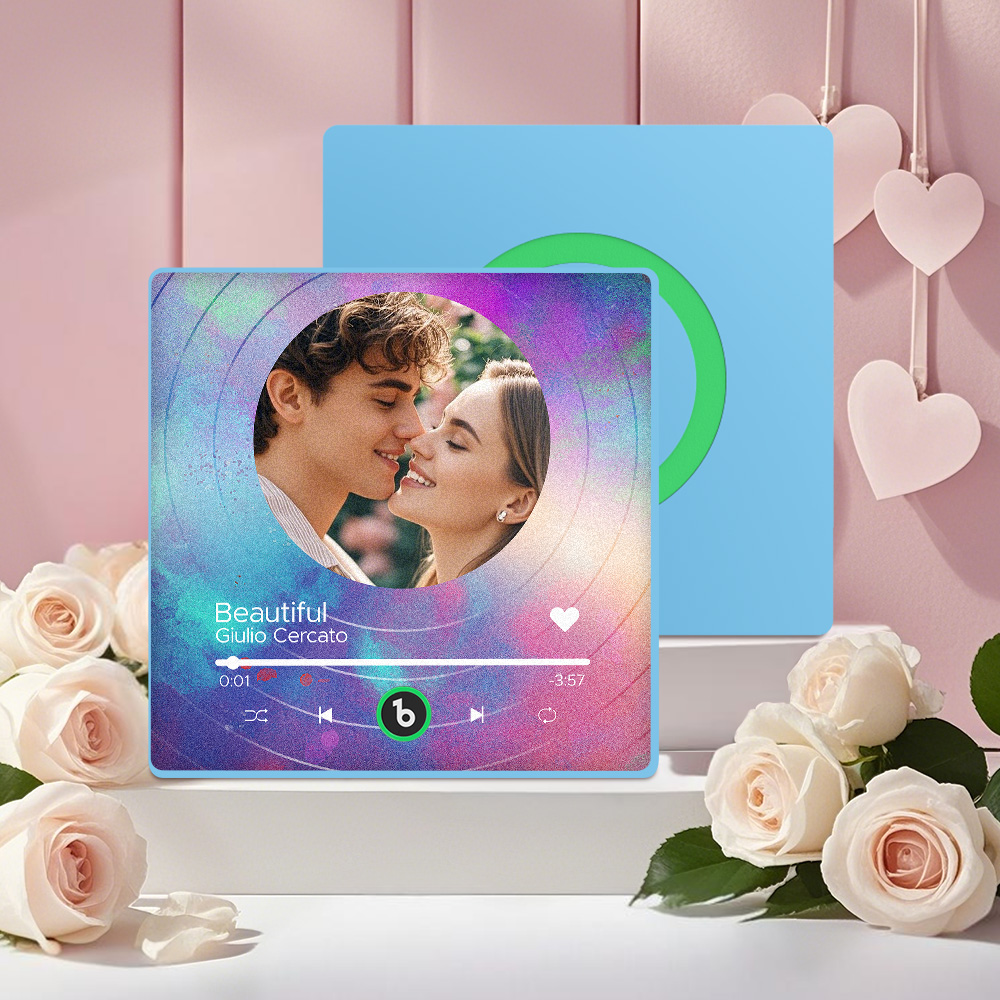 Magneti Da Frigo Personalizzati Con Musica, Dischi In Vinile, Cornice Colorata, Album, Magnete Da Frigo Che Riproduce Canzoni, Regalo - GiftlabIT