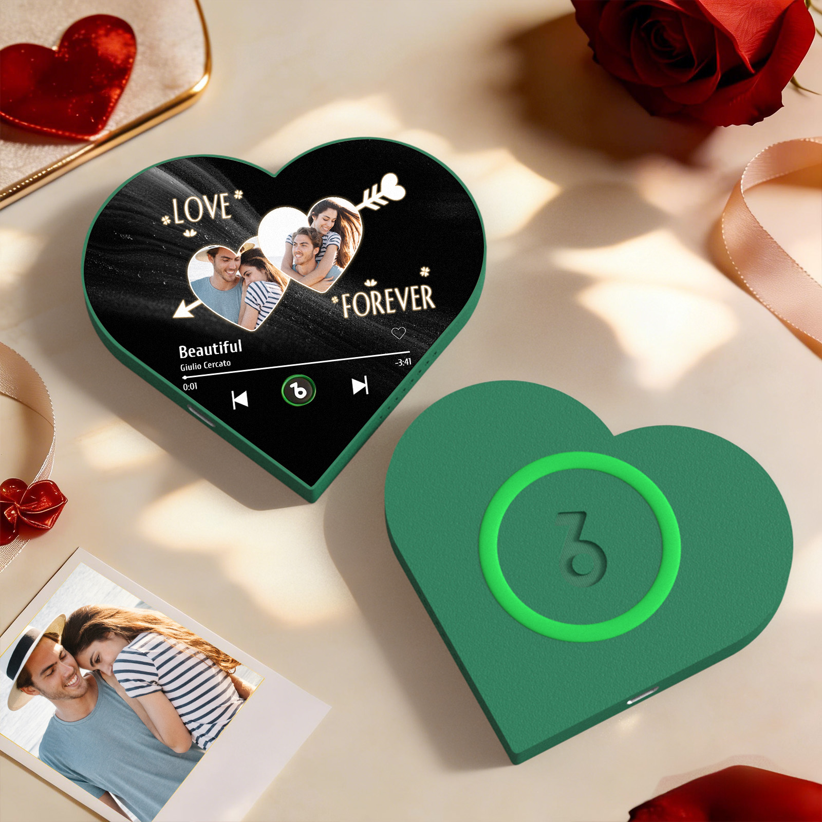 Magnete Da Frigo Personalizzato A Forma Di Cuore Con Foto E Musica, 'amore Eterno', Regalo Romantico Per Coppie, Regalo Di San Valentino. - GiftlabIT