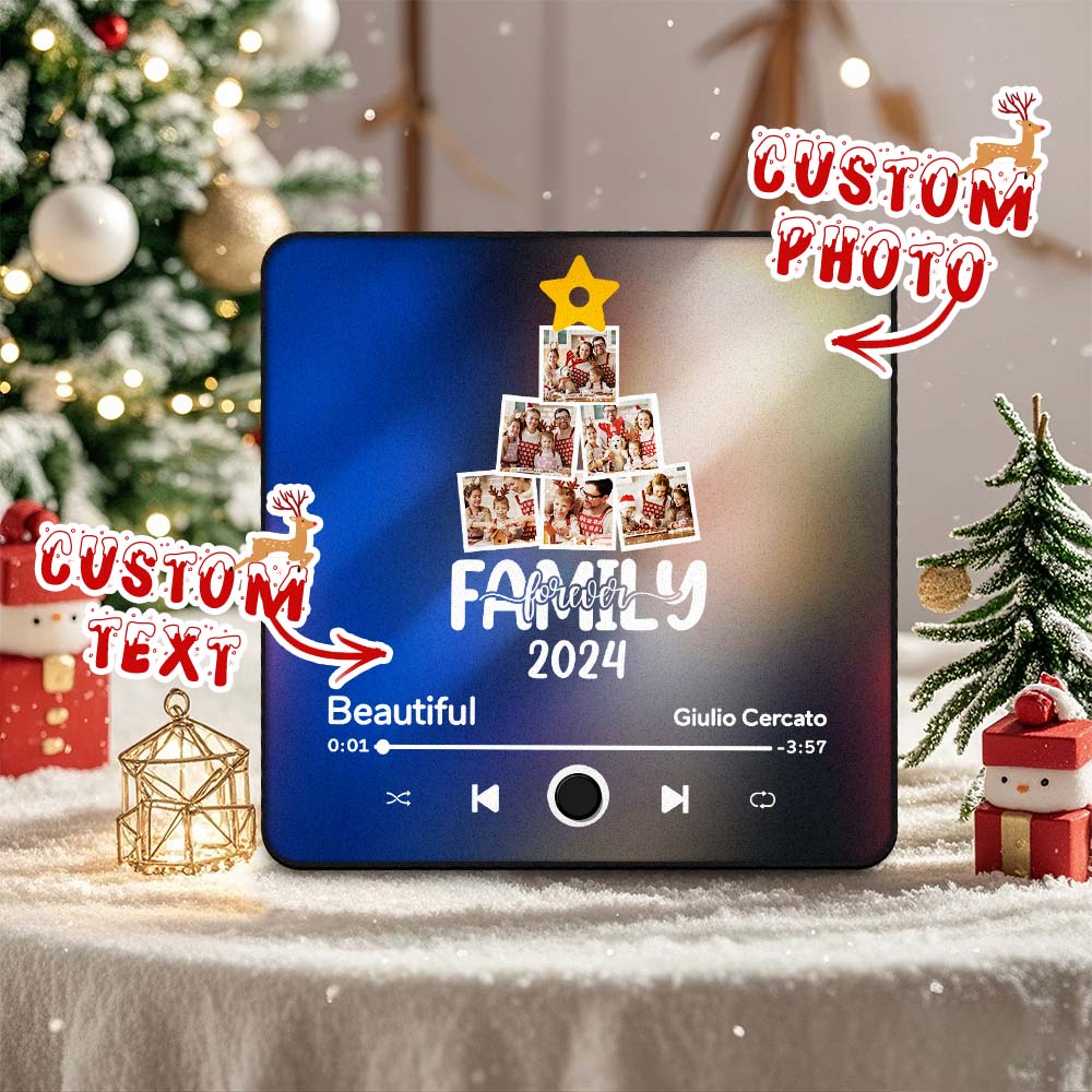 Magnete Da Frigo Musicale Personalizzato, Magnete Da Frigo Personalizzato Con Foto, Regalo Creativo, Albero Di Natale - GiftlabIT