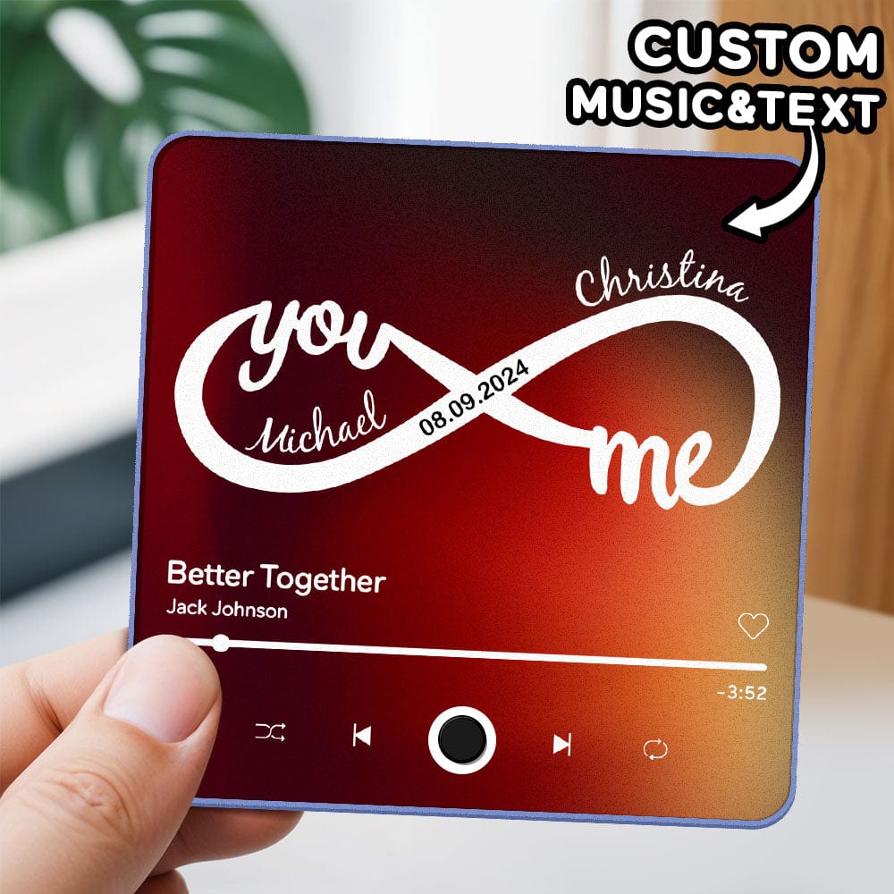 Magnete Da Frigorifero Personalizzato Con Musica Magnete Da Frigorifero Personalizzato Con Nome Infinity Love - GiftlabIT