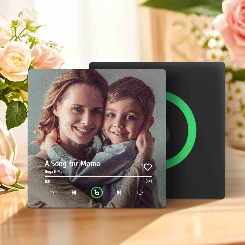 Magnete Da Frigo Personalizzato Con Musica E Foto Che Riproduce Musica - Regalo Per La Festa Della Mamma - GiftlabIT