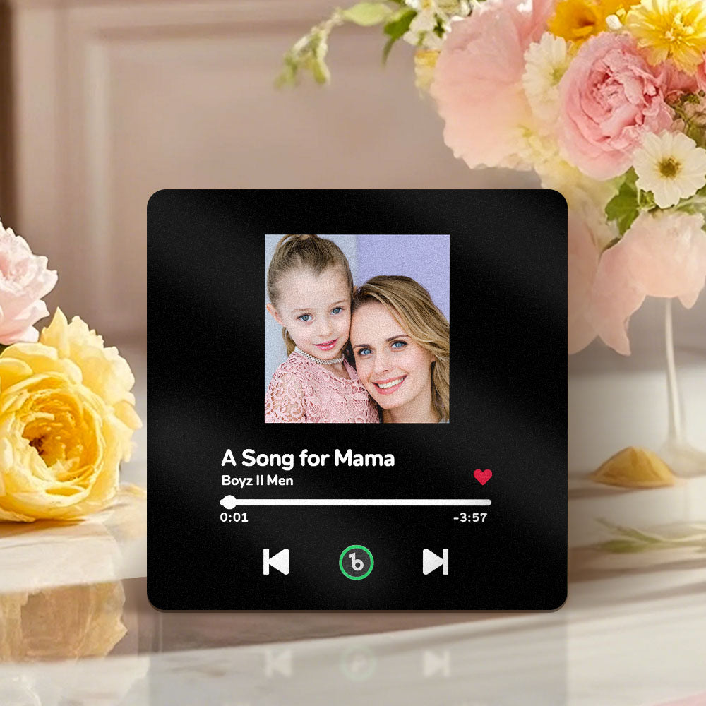 Magneti Da Frigo Personalizzati Con Musica E Foto, Regali Per La Festa Della Mamma, Fridgebeats Senza Cornice - GiftlabIT