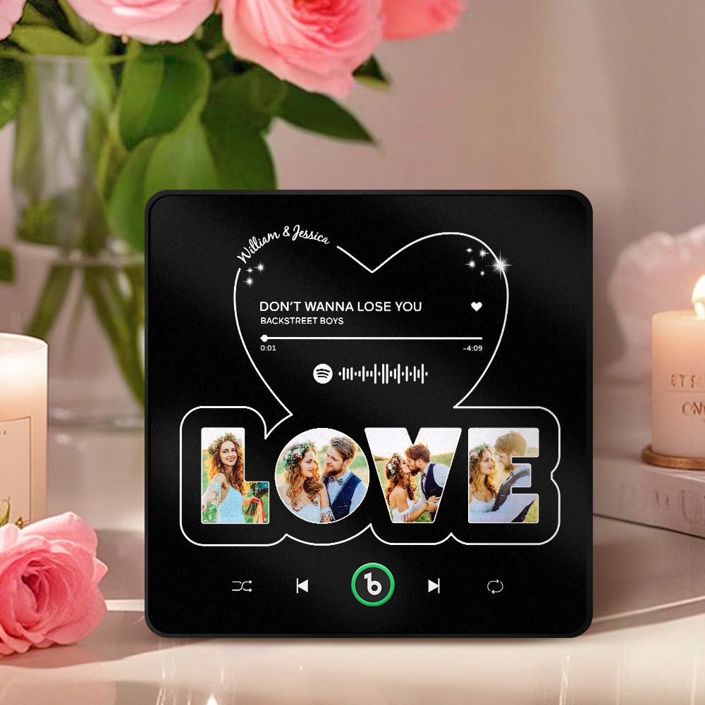 Magneti Da Frigo Personalizzati Con Foto E Musica, Magneti Da Frigo A Tema Amore Personalizzati, Regalo Perfetto Per San Valentino. - GiftlabIT