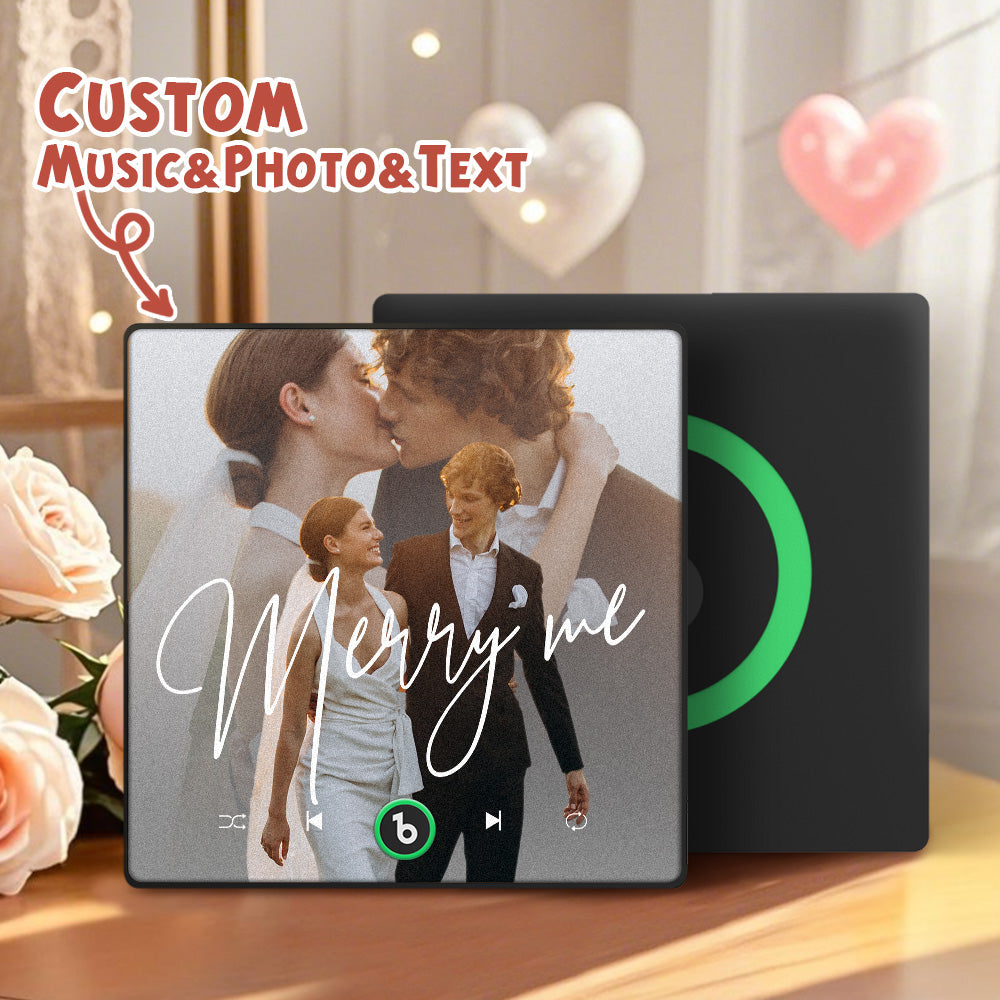 Magneti Da Frigo Musicali Personalizzati, Regali Di San Valentino, Magnete Da Frigo Musicale Personalizzato Con Cornice Colorata, Magnete Da Frigo A Forma Di Album Che Riproduce Canzoni, Regalo Per La Coppia - GiftlabIT