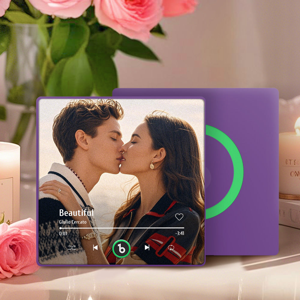 Magnete Da Frigo Personalizzato Con Musica E Foto. Fridgebeats Pro Supporta La Connettività Bluetooth. - GiftlabIT