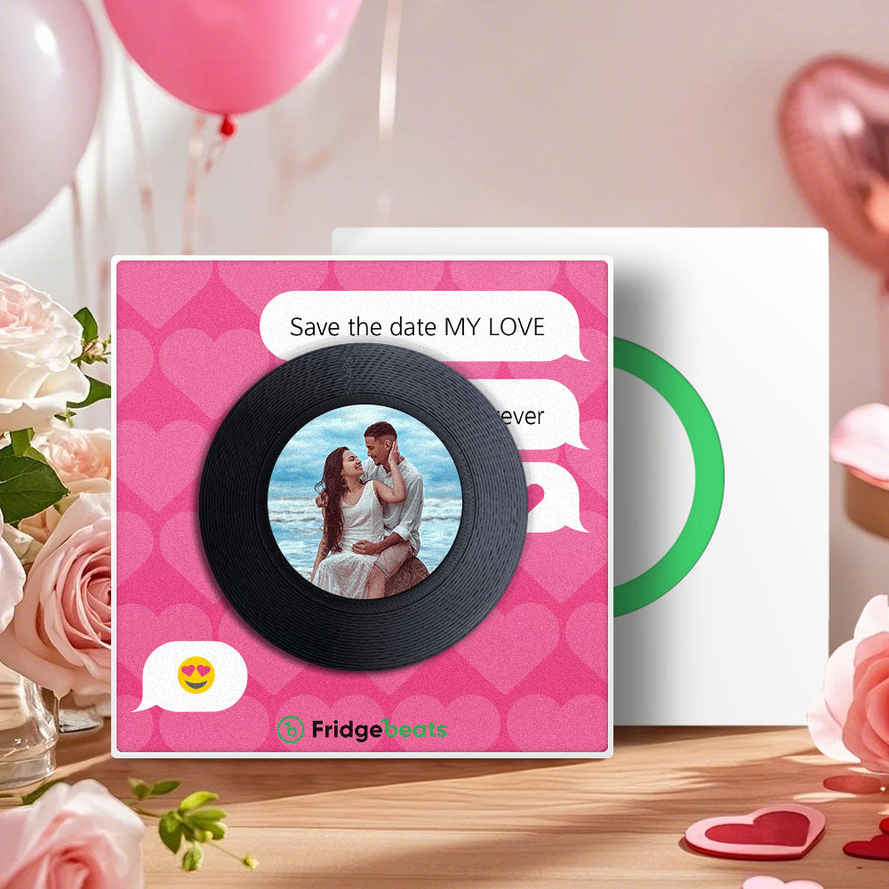 Nuovo Aggiornamento 5.0 Magnete Da Frigo Personalizzato Con Musica In Riproduzione Supporta Da 1 A 6 Canzoni Regalo Di San Valentino Rosa - GiftlabIT