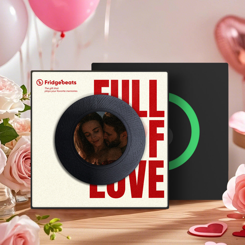 Magnete Da Frigo Personalizzato Con Musica E Foto. Puoi Personalizzare Da 1 A 6 Vinili E Canzoni Piene D'amore. - GiftlabIT