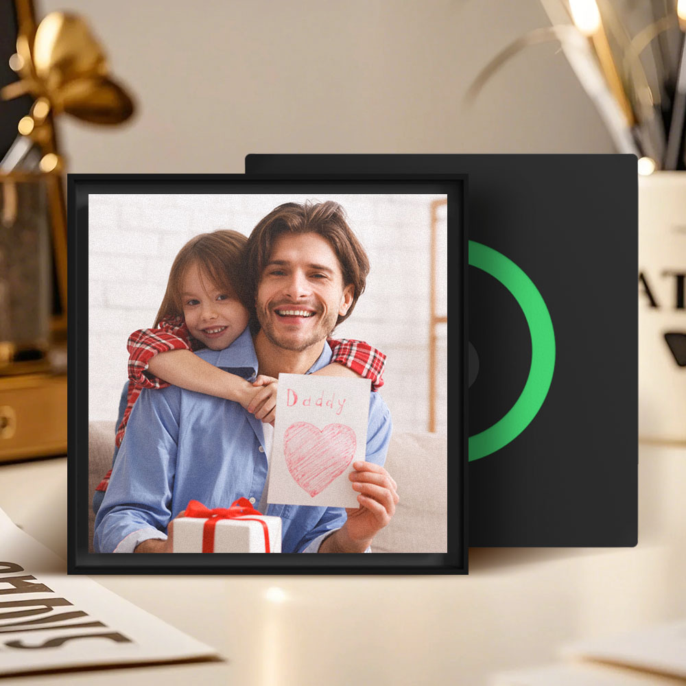 Magnete Da Frigo Personalizzato Con Musica E Foto. È Possibile Personalizzare Da 1 A 6 Vinili E Canzoni. Regalo Ideale Per Il Papà. - GiftlabIT