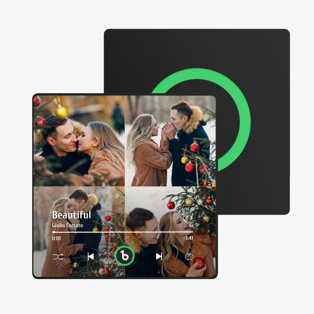 Magnete Da Frigo Musicale Personalizzato Con Cornice Colorata, Magnete Da Frigo Personalizzato Con Album Musicale Riproducibile, Regalo Di Natale. - GiftlabIT