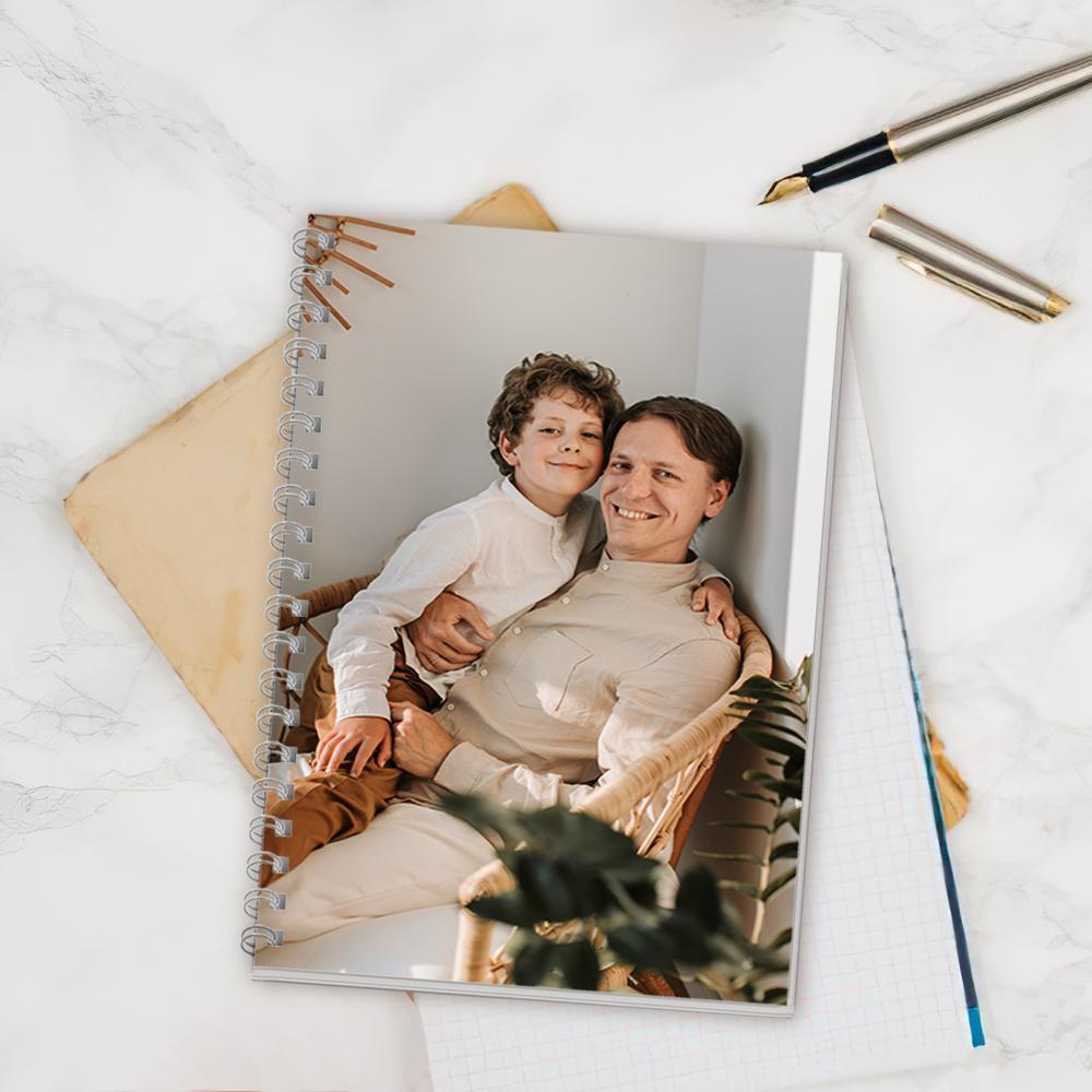 Quaderno A Spirale A Righe, Quaderno Fotografico, Regalo Per Genitori E Figli, 14*21 Cm - GiftlabIT