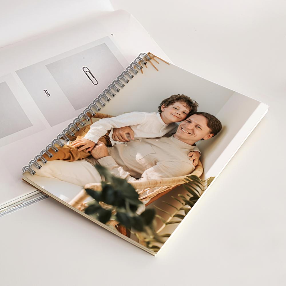 Quaderno A Spirale A Righe, Quaderno Fotografico, Regalo Per Genitori E Figli, 14*21 Cm - GiftlabIT