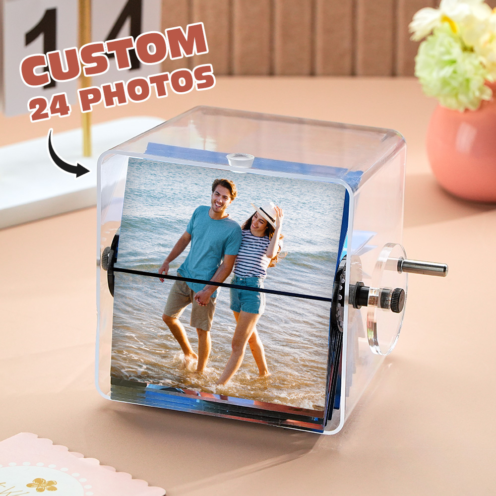 Custom Photo Flipbook Acrylic Frame Animation Machine Mechanical Hand-cranked Flipbook
