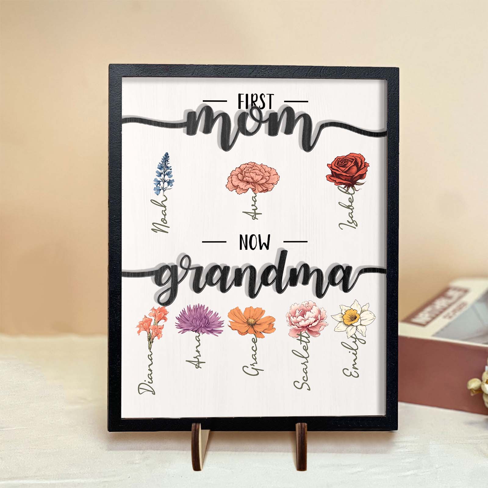 Prima Mamma, Ora Nonna - Targa In Legno Personalizzata, Regalo Per La Festa Della Mamma - GiftlabIT