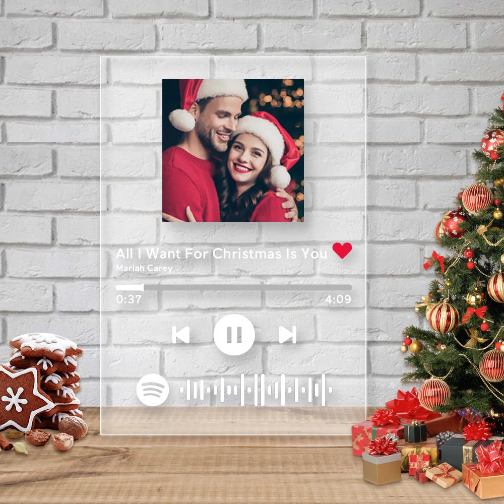Targa Spotify Song Personalizzata Spotify Glass Acrilico Vetro Artistico Regali Di Natale Per Coppia - GiftlabIT