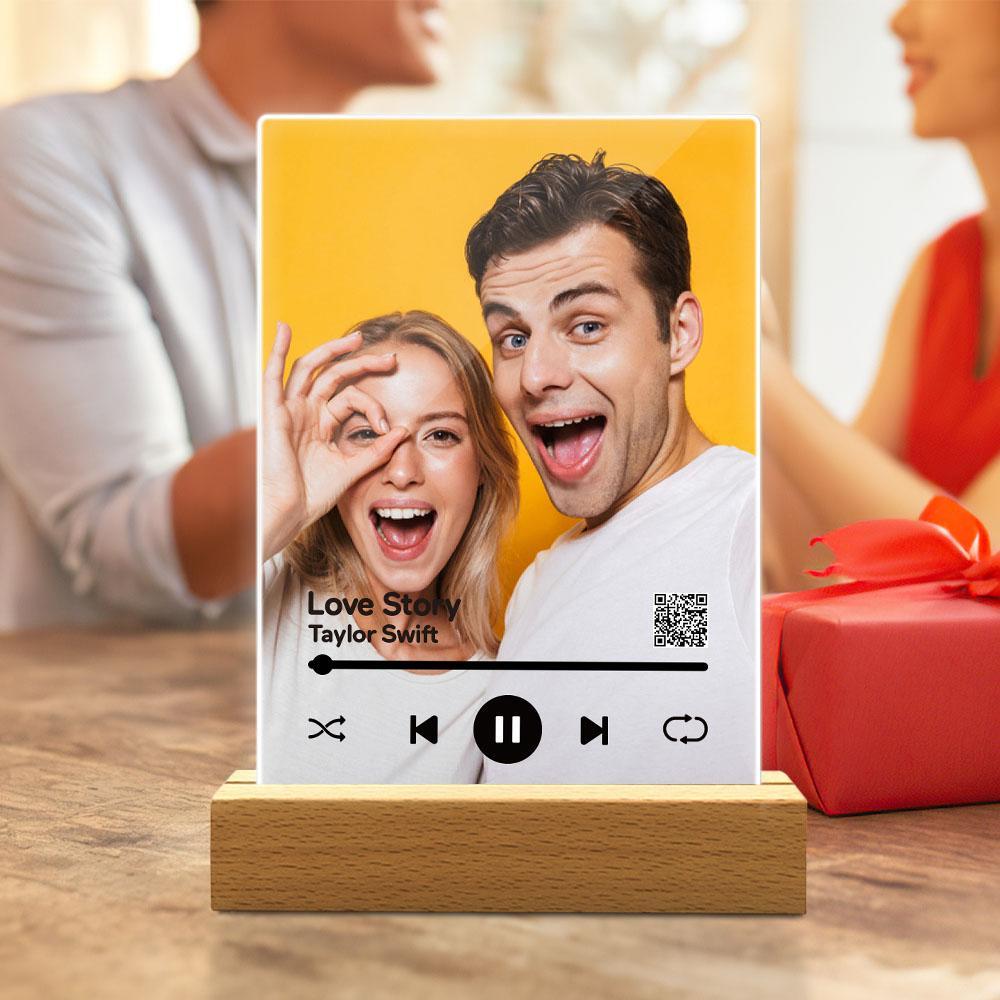 Targa In Legno Con Codice Qr Scansionabile, Regalo Per Coppie - GiftlabIT