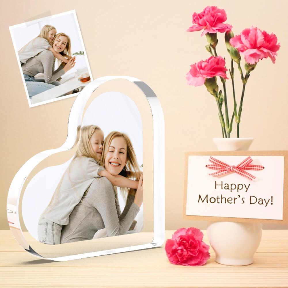 Cornice Portafoto A Forma Di Cuore In Vetro Acrilico Resistente - GiftlabIT