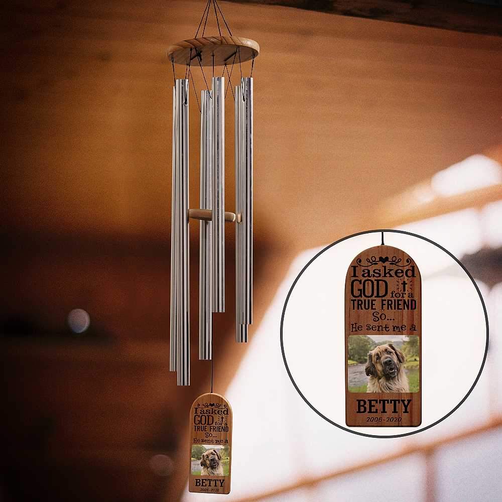 Carillon A Vento Per Condoglianze, Carillon A Vento Personalizzati, Regali Per La Perdita Di Un Cane, Regali Commemorativi. - GiftlabIT