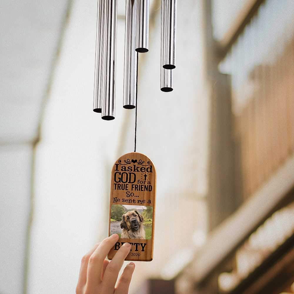 Carillon A Vento Per Condoglianze, Carillon A Vento Personalizzati, Regali Per La Perdita Di Un Cane, Regali Commemorativi. - GiftlabIT