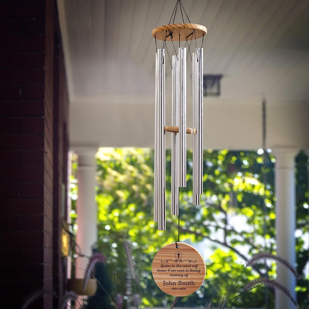 Campanelli A Vento Per Condoglianze, Campanelli A Vento Personalizzati, Campanelli A Vento Con Incisione Personalizzata, Regali Commemorativi Personalizzati - GiftlabIT