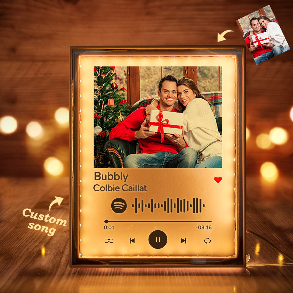 Specchio Luminoso Notturno Con Codice Musicale Personalizzato Scansionabile, Regalo Di Natale A Tema Musicale. - GiftlabIT