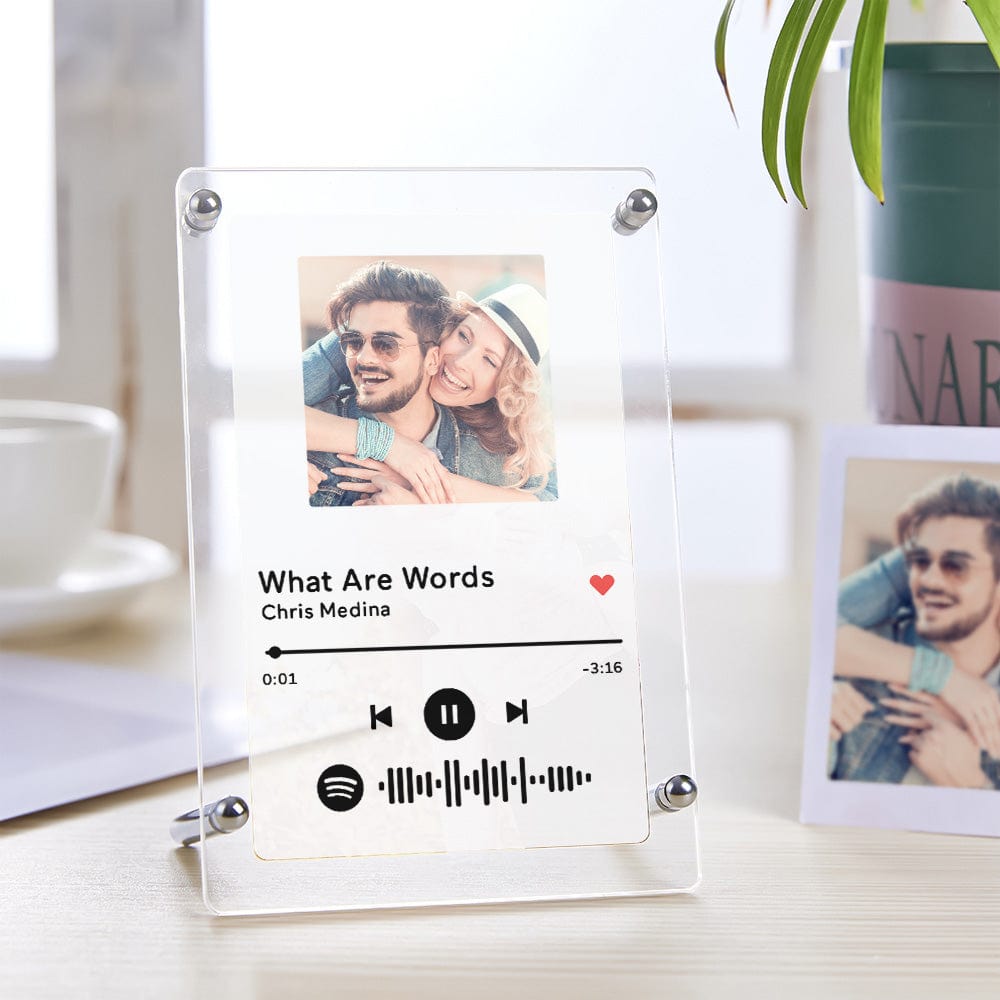 Cornice Portafoto Spotify Scansionabile, Targa Musicale Alla Moda, Decorazione Per La Casa, Regalo Per Lui - GiftlabIT