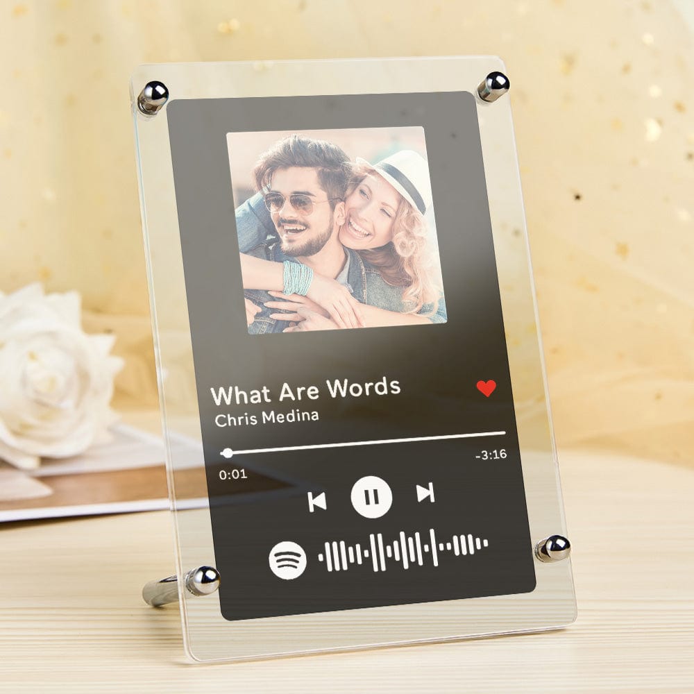 Targa Musicale Scansionabile Con Cornice Portafoto Spotify, Regalo Per Lui - GiftlabIT