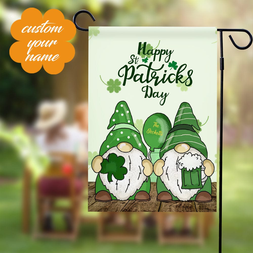 Bandiera Di San Patrizio Personalizzata Per Il Giardino Con Nome, Regalo Per La Famiglia - GiftlabIT