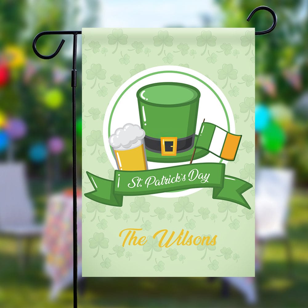 Bandiera Di San Patrizio Personalizzata, Regalo Da Giardino Per La Famiglia - GiftlabIT