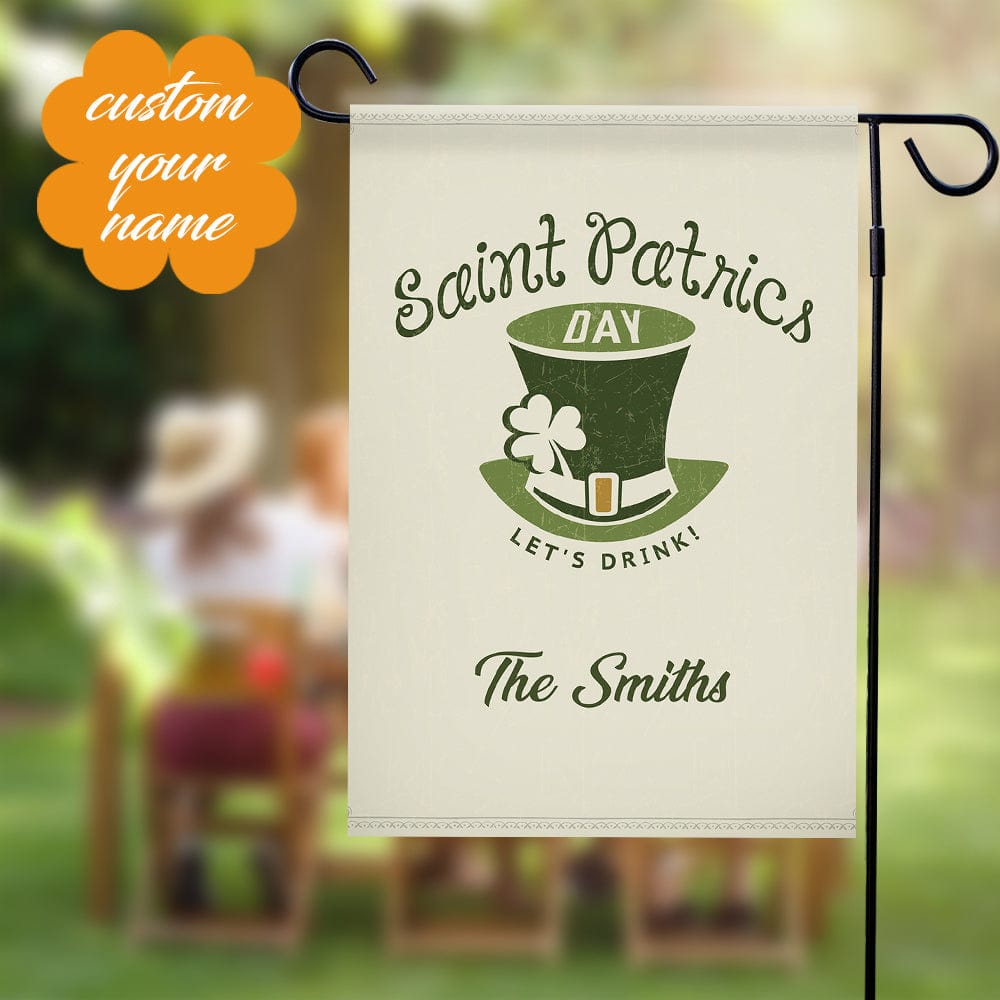 Bandiera Da Giardino Per Il Giorno Di San Patrizio, Bandiera Da Giardino Personalizzata, Regalo Per La Famiglia - GiftlabIT