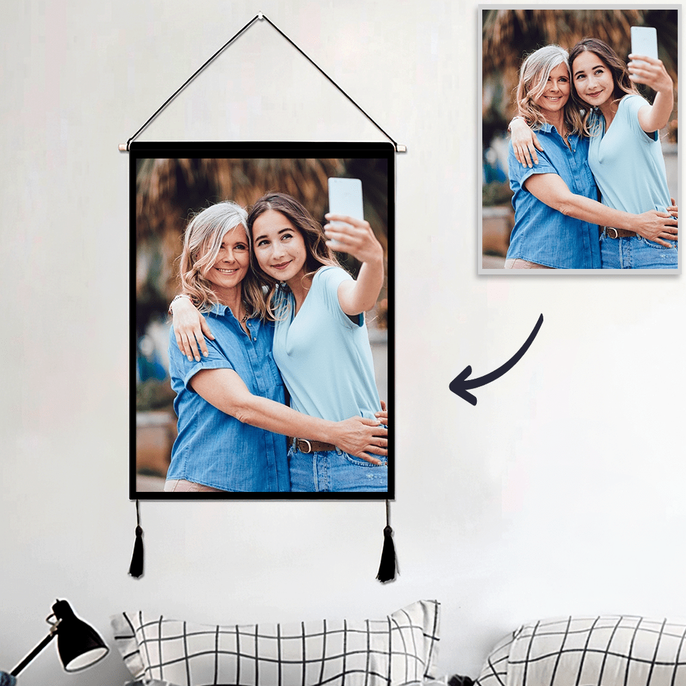 Arazzo Fotografico Con Cornice, Regalo Per La Nonna - 2 Misure - GiftlabIT