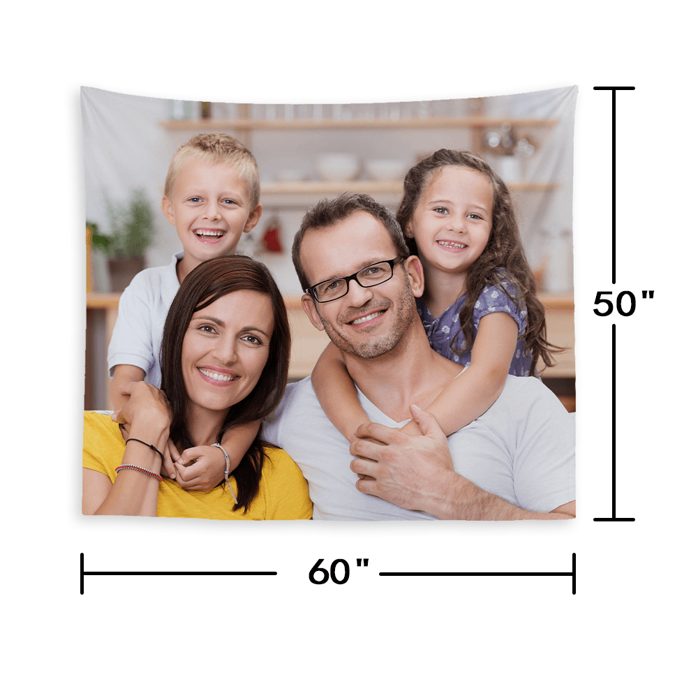 Arazzo Fotografico Personalizzato Per La Famiglia - 50x60 Pollici - GiftlabIT