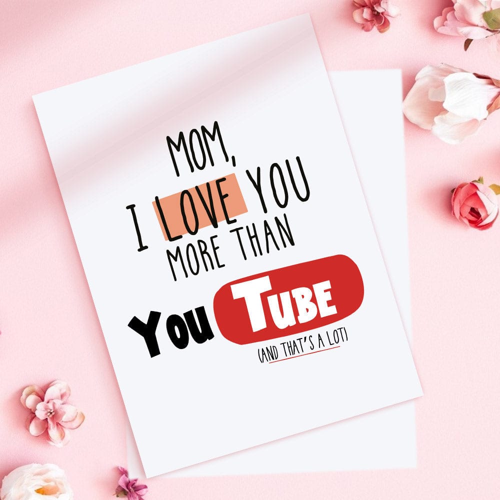 Biglietto D'auguri Divertente Per La Festa Della Mamma, Biglietto Divertente Per La Mamma, Ti Voglio Bene - GiftlabIT