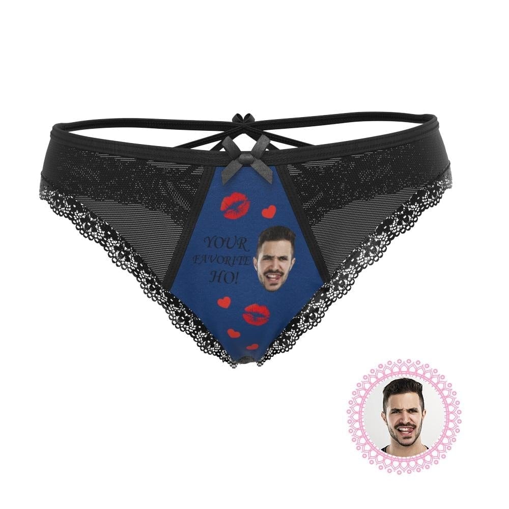 Perizoma Sexy In Pizzo, Perizoma Personalizzato Con Viso, Regalo Di San Valentino Personalizzato Per Lei - GiftlabIT